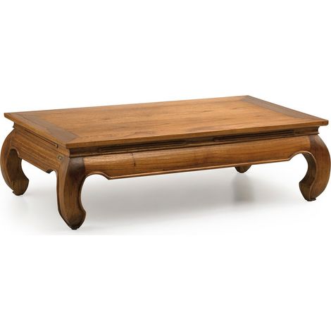Table basse rectangulaire en bois massif de Mindy Kastar 125cm (1/5)