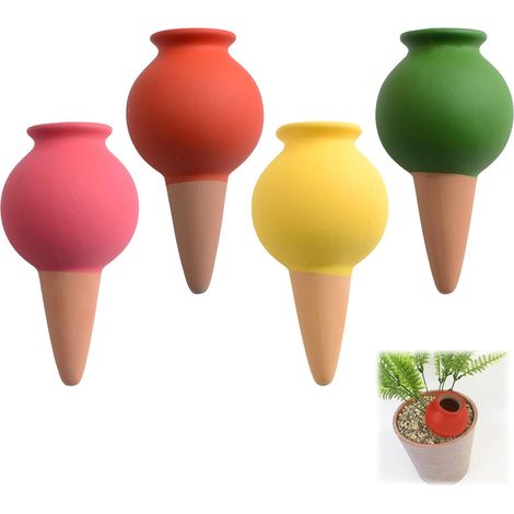 Picchetti autoirriganti premium, 4 pezzi di gocciolatore per irrigazione, globo per irrigazione a goccia, picchetti per irrigazione a goccia, sistema di irrigazione per piante da interno ed esterno, g (1/5)