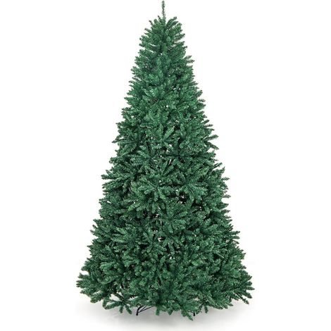 Costway – Sapin de Noël artificiel 270 cm – 3594 branches en PVC – Support en métal pliable – Installation rapide – Pour maison, bureau, école (1/5)