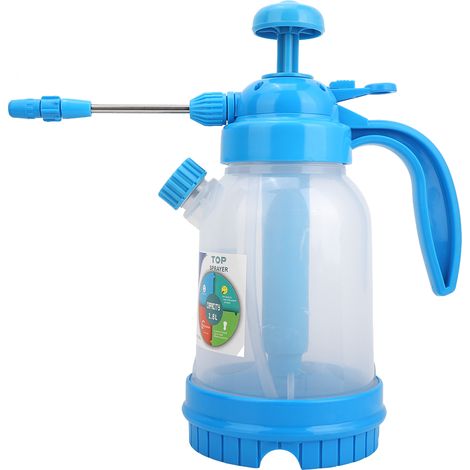 Pulvérisateur à pression 1,8L Bleu PP Buse réglable Valve de sécurité (1/5)