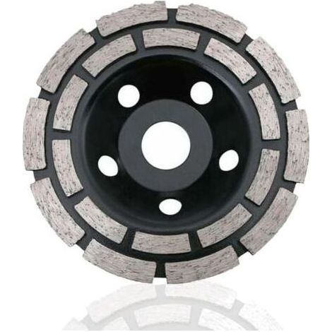 Disque diamant meule béton 230 x 22,2 mm double rangée, disque ponçage pierre granit maçonnerie (1/4)