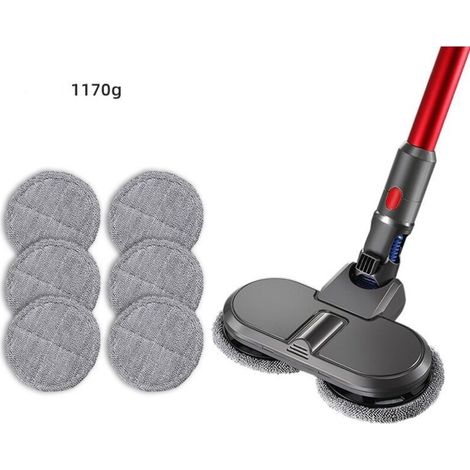 Electric Mop Head for Dyson V7 V8 V10 V11 V15 Vacuum Cleaner with Removable Water Tank, 1 Set Mop Head + 6 Cloths (1/5)