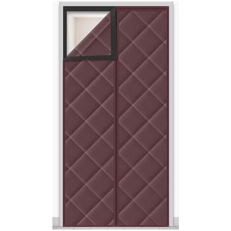 Magnetischer Türvorhang, verdunkelnd, schalldicht, Kälteschutz, 105x210cm (braun) (1/4)
