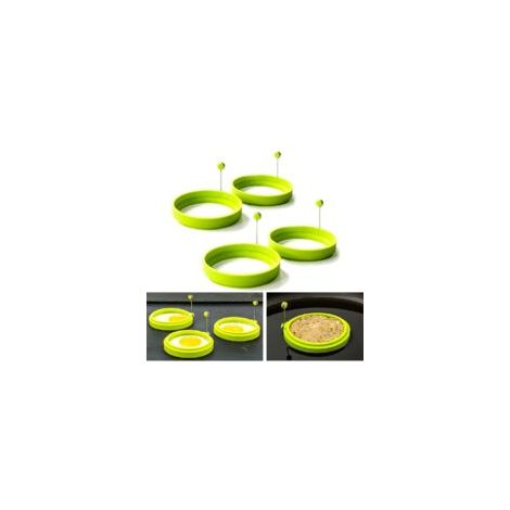 4er-Set Silikon-Eierringe – Antihaft-Crêpe-Formen – Rund – Crezuo (1/5)