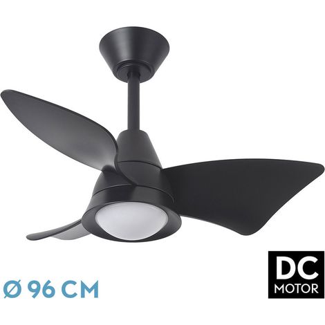 DC "Jaguar" dimmbarer Deckenventilator mit Fernbedienung (30W 3CCT 3000lm) schwarz (1/3)