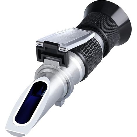090% Refractometer Hand Refractometer Sugar Refractometer High Precision Brix Meter with ATC for Fruit, Beverages and Juice, Honey, Maple Syrup, Molasses and Other Sweet Drinks (1/5)