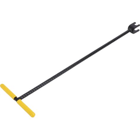 Clé de compteur d'eau de 24 pouces avec clé utilitaire à 4 voies, poignée en T en acier renforcé robuste, outil d'arrêt de Valve, poignée jaune (1/5)