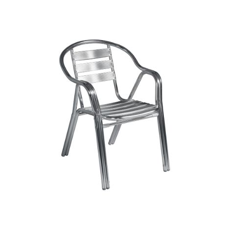 Sedia in alluminio, impilabile MALIGI HOME MG-ENRICA Alluminio (1/4)