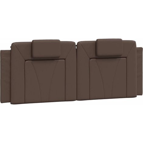 Maison Exclusive - Coussin de tête de lit Viana marron 140 cm similicuir