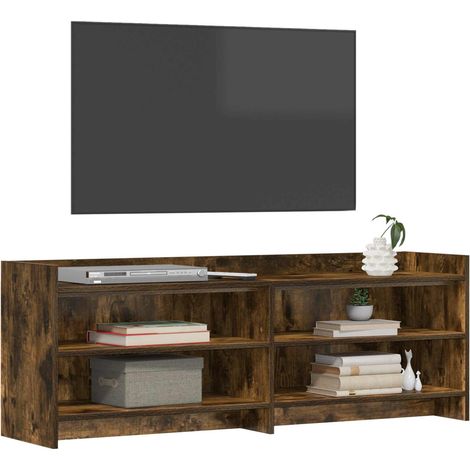 Mobile TV Armadietto TV Mobile Porta TV 135 x 33 x 47 cm Rovere Fumo Legno ingegnerizzato (1/3)