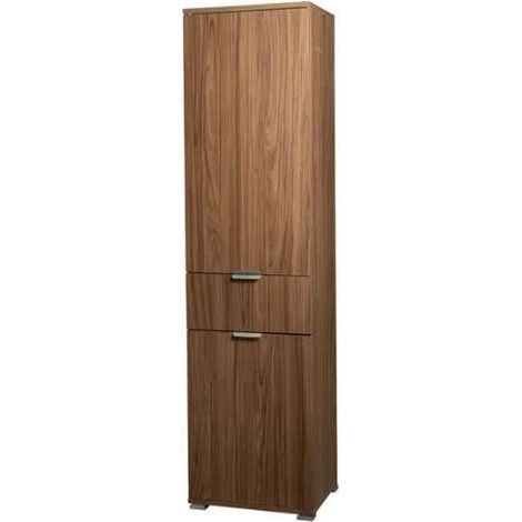 Colonna 2 ante + cassetto noce almendra già montato L45 H174 P38 - consegnato già montato