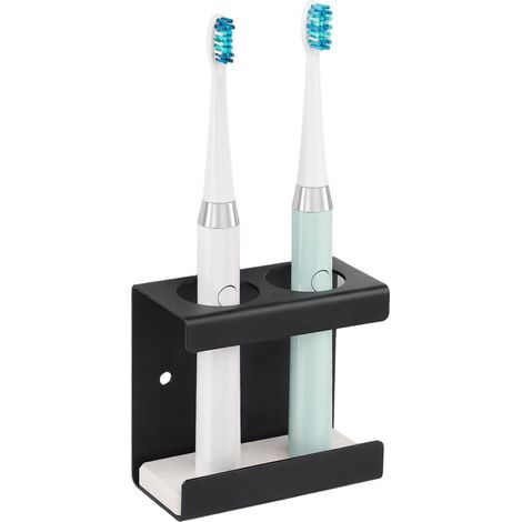 Electric Toothbrush Holder, 2 Holes Wall Mounted Toothbrush Holder (1/5)