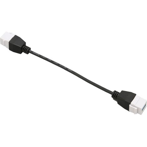 Câble adaptateur pour prise Keystone USB 3.0 femelle-femelle, plaque murale, panneau de prise, connecteur (1/5)