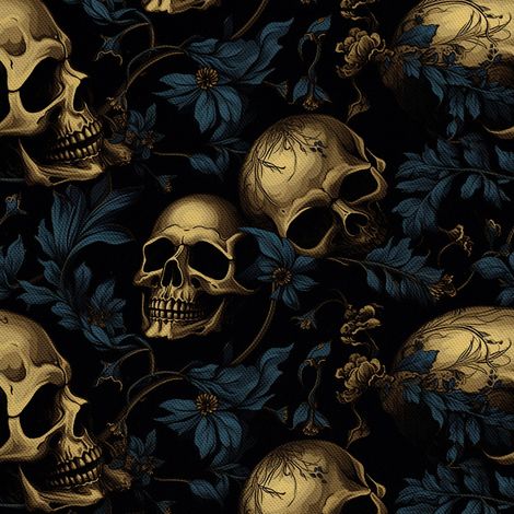 Tela Oxford decorativa para exteriores - Motivo de calavera I DX4025 (1/5)