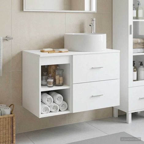 Juego de muebles de baño 2 pcs  Madera de ingeniería