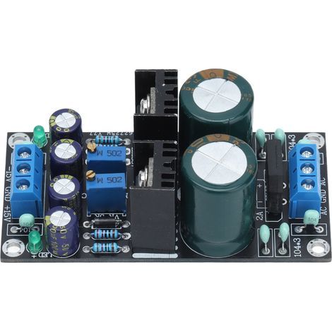 Netzteilplatine, einstellbares Spannungsreglermodul AC 10-24V auf DC 1,25V-30V LM317 LM337 (1/5)