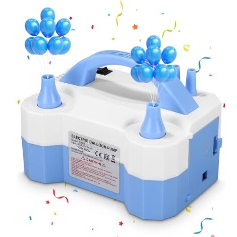 Gonfleur à Ballon 400W,Électrique Gonfleur Ballon Pompe à Ballon Électrique Gonfleur Ballon Electrique avec Double Buse pour Ballons d'anniversaire de Mariage et de Décoration de Fête (1/5)