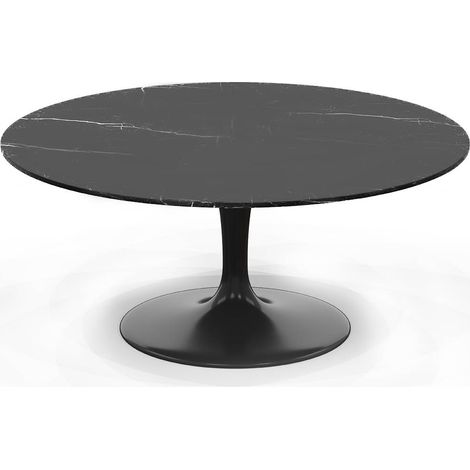 Runder Esstisch aus Marmor - 90cm - Tuli Schwarz (1/5)