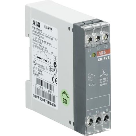 Relais de Contrôle 3Ph+N 3X320-460VAC1No 1SVR550870R9400 ABB 255087094