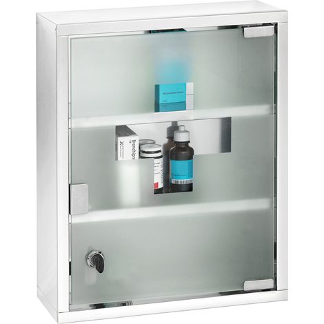 Wenko Armario de farmacia modelo X plata 40 cm (1/4)
