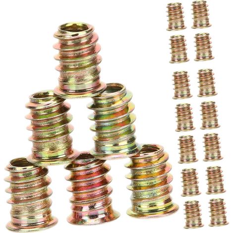 Vis filetées M6x13 en acier au carbone doré, lot de 40 (1/5)