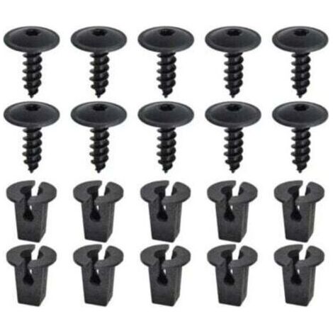 Befestigungsclip-Set für Autos, 20 Blechschrauben für Schutzbleche, Kotflügelschrauben unter der Motorhaube, Karosserieclips für Stoßstange, Tür, Kotflügel, Druckknopf-Austauschset (1/5)