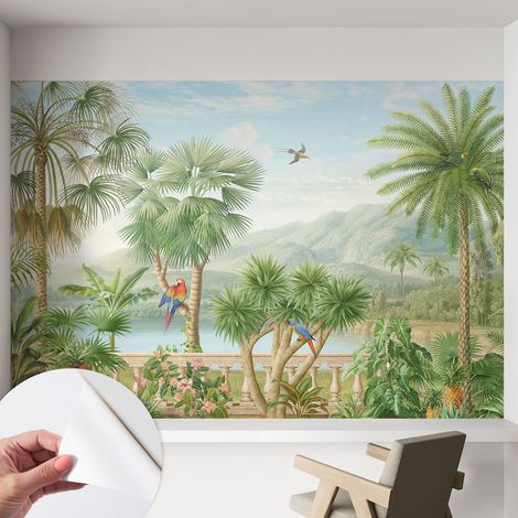 Carta da parati autoadesiva - impermeabile - murale da parete - decorazione murale - Paesaggio esotico 152x104 cm (1/5)