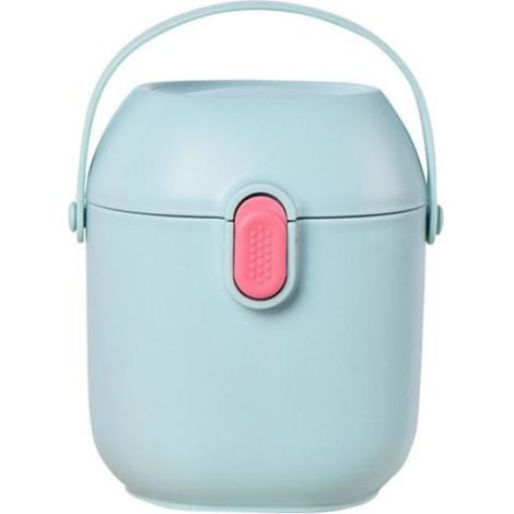 Boîte de rangement lait en poudre bébé 450ml double couche hermétique portable anti-humidité, pour aliments et snacks,bleu paon (1/5)