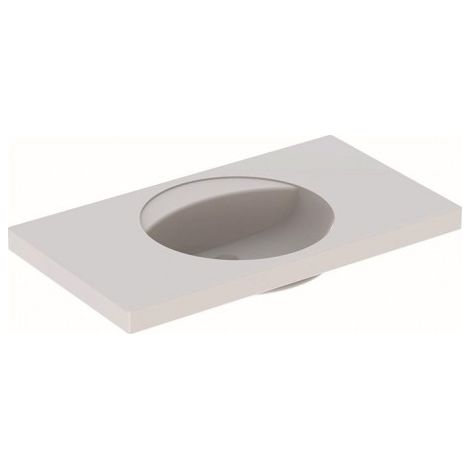 GE Preciosa Lavabo avec surface de rangement 100x55cm, sans robinetterie, sans vidange, blanc