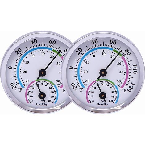 Mini thermomètre hygromètre 2 en 1, moniteur de température et d'humidité pour la maison, l'extérieur et le bureau, lot de 2