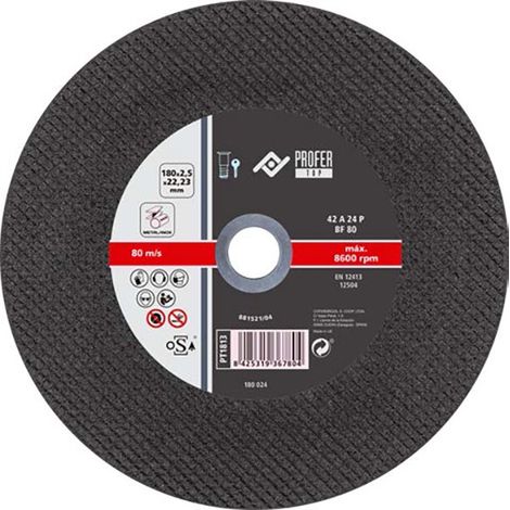 DISQUE C H MÉT/INOX A24 - 230X2,5MM