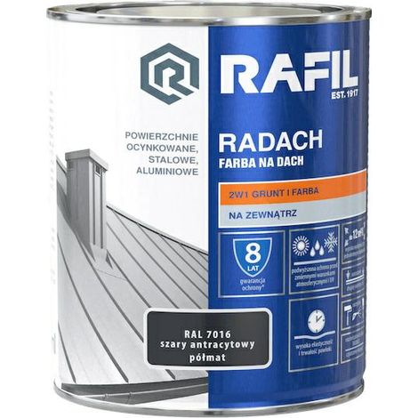 Pintura para techos RAFIL Radach antracita semimate 0,75 l (1/2)