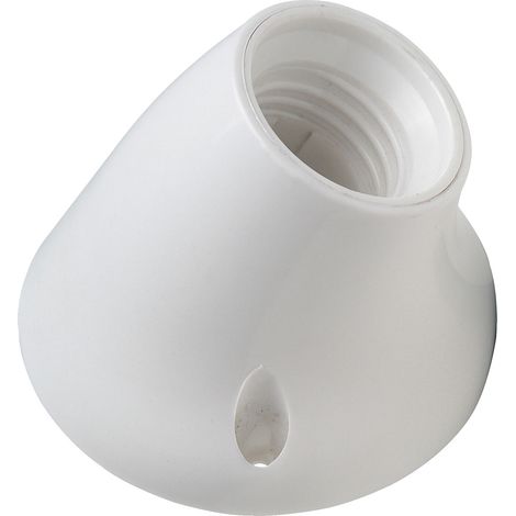 Portalamparas rosca Edison E27 4A zocalo curvo para montaje en superficie blanco
