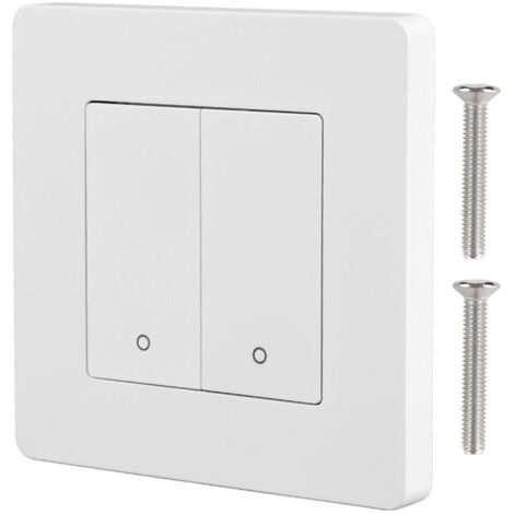 Interrupteur d'éclairage intelligent pour Zigbee, 2 gangs, gradation de synchronisation, double panneau de commande inversé, AC100-240V, blanc