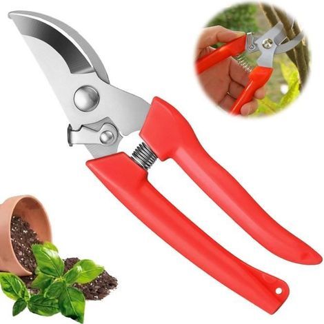 Professional Garden Bypass Secateurs, Pruning Shears, Flower Scissors, and Hedge Shears with Spring Lock