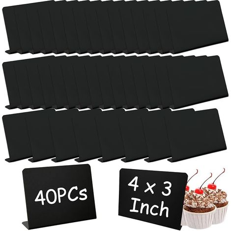 Mini Chalkboard, Mini Reusable Display Board, 40pcs (1/5)