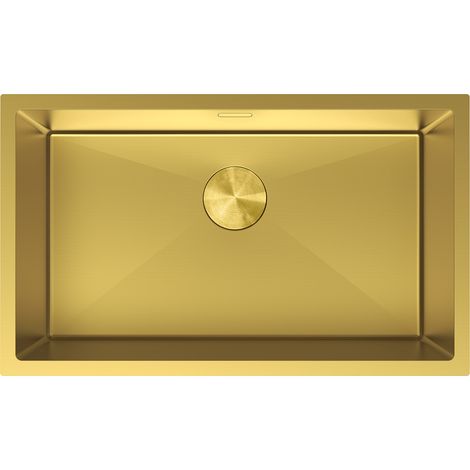 Mexen Trixo Lavello in Acciaio Inox 1-Vasca 750 x 440 mm, Oro - 6415751000-55 (1/5)