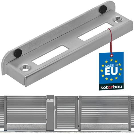 KOTARBAU® Gâche de Portail de Jardin - Butée de Portail à Visser - Acier - 16,5 cm - pour Portillons et Portes en Bois ou Métal - Argenté (1/4)
