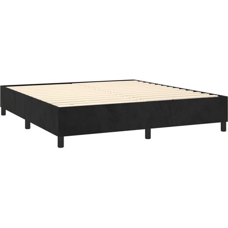 Rete a doghe su gambe giroletto 200x200 cm velluto nero TDL0206988