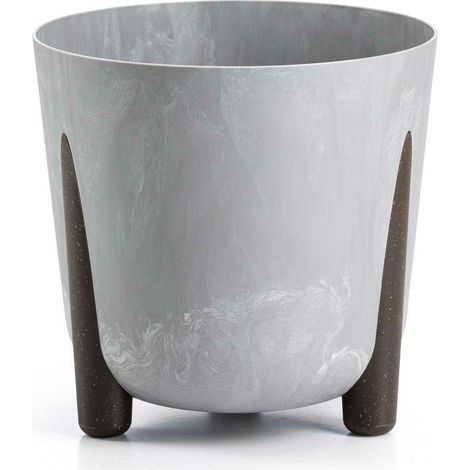 Moosblumentopf aus recyceltem grauen Beton, 26 x 25 cm (1/5)