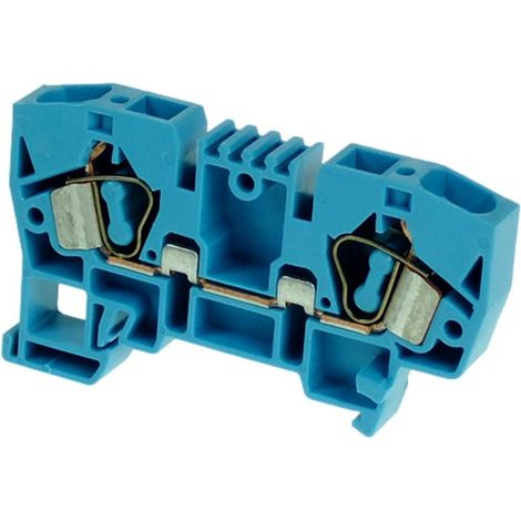 Borne De Jonction à Ressort 4mm² Bleu - Connexion Automatique - 1 Entrée + 1 Sortie