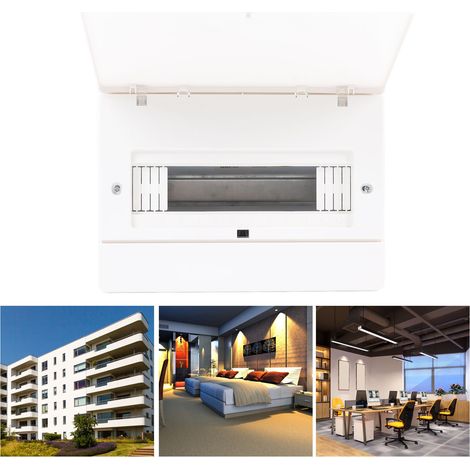 Boîtier de commande électrique encastré LYM1-12 à 12 circuits, boîtier de montage pour disjoncteurs intérieur et extérieur (1/5)