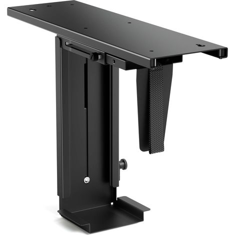 Wiltec Supporto PC fisso Porta case sotto scrivania, max 10 kg, girevole a 360° con guida scorrevole (1/5)