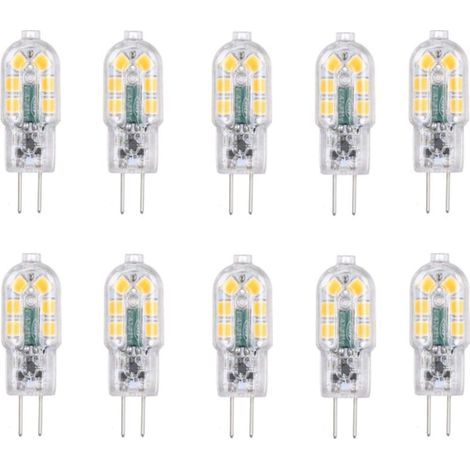 Promozione Lampadina LED G4 2W, equivalente a lampadine alogene da 20W, luce bianca fredda 6000k, 200Lm, 12 SMD, 12V AC/DC - Confezione da 10 (1/5)