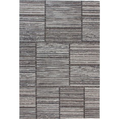Tapis Imprimé Jacquard "Phoenix" Naturel & Gris 160 x 230 cm (1/4)