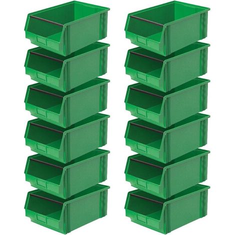 BRB 12 X Boîte Vision "Classic FB 2 portable avec tige, LxLxH 510/450 x 300 x 200 mm, capacité 27 L, vert (1/2)
