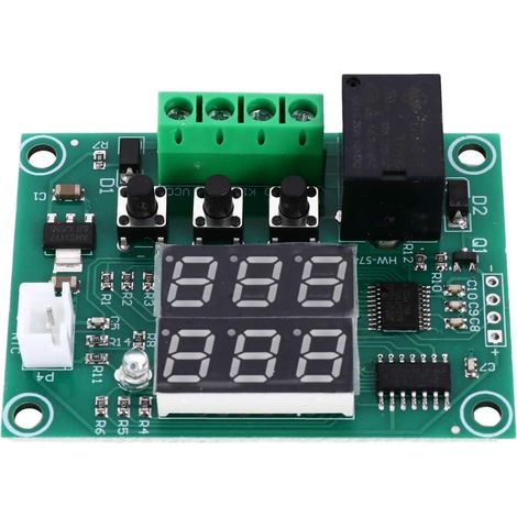 Module de Régulation de Température Dc 12v Contrôleur de Thermostat Numérique avec Affichage Double , Haute Température et Capteur Ntc10k pour Chauffage Industriel (1/5)