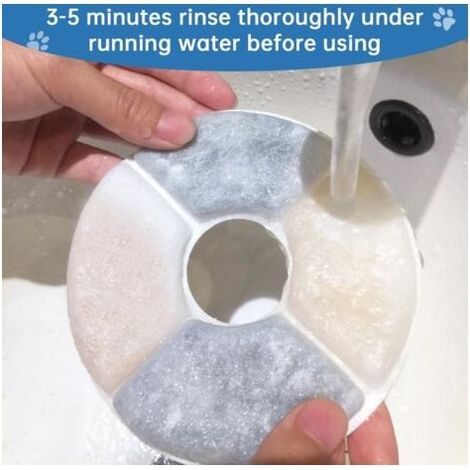 Katzenbrunnenfilter, 10 Stück runde Ersatz-Wasserbrunnenfilter für Hunde/Katzen, Haustierbrunnen mit Aktivkohle - (1/5)
