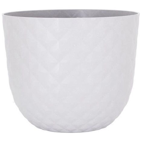 Syntilor – Pot de fleurs Havana Tropical 30cm en plastique recyclé – Résistant aux UV et intempéries – Léger et facile à déplacer (1/2)