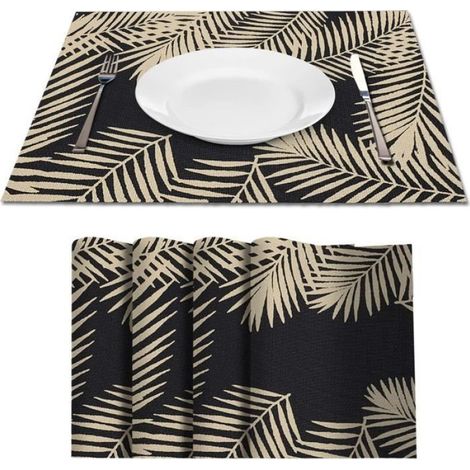 Set De Table - Pvc Tressé - Antidérapant - Lavable - 45 Cm X 30 Cm - Lot De 4 (1/4)